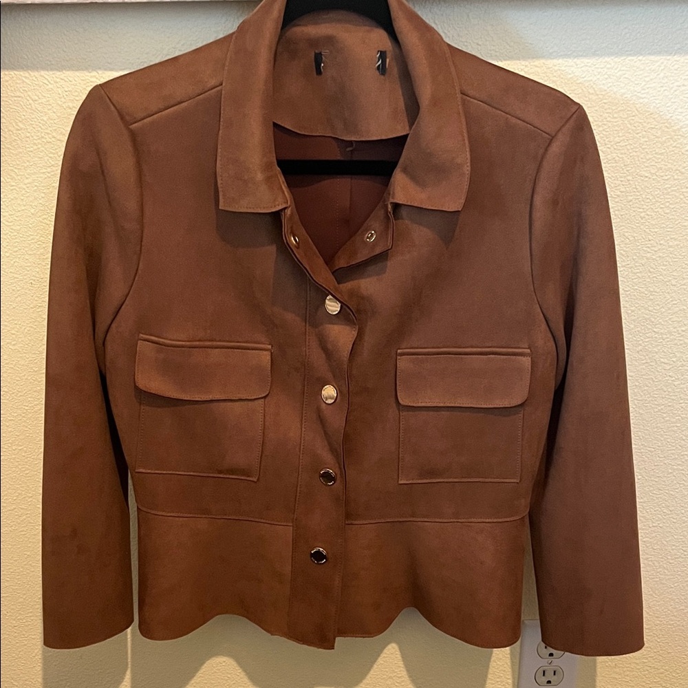 Ivanka Trump Tan Suede Jacket